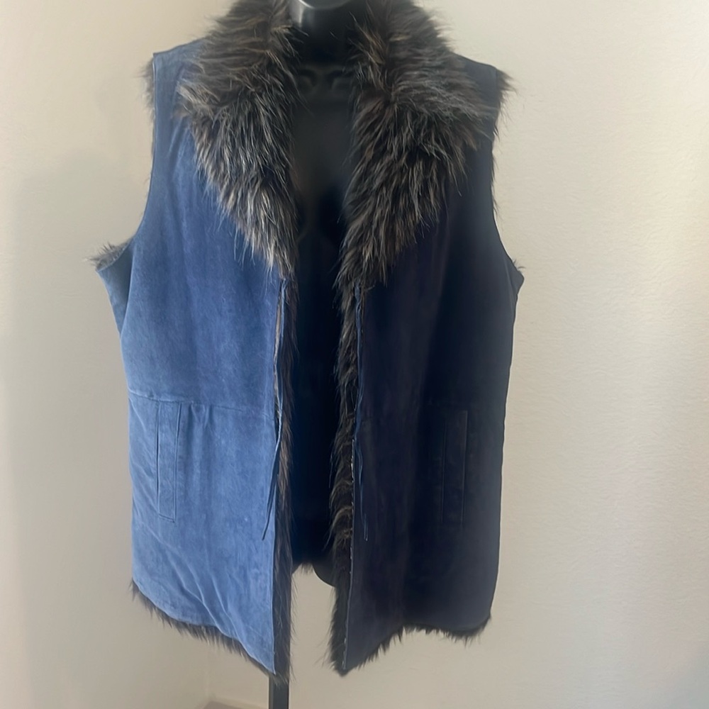 Pamela McCoy Leather Vest. NWT